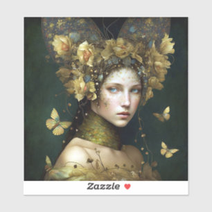 Waldland Grüne Märchen Fantasie Kunst Aufkleber