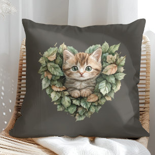 Waldland Herz Kitty - Gemütlicher Fall Kissen