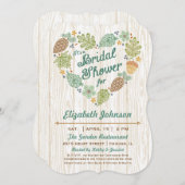 Waldland Herzblinddusche Einladung (Vorne/Hinten)