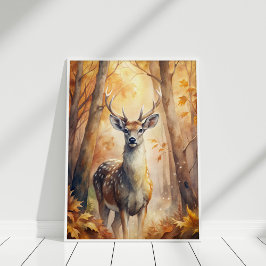 Waldland Hirschherbst - Natur Inspiriert Mauer Kun Poster