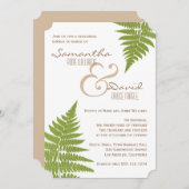 Waldland Hochzeit Fern Probe Abendessen Einladung (Vorne/Hinten)