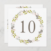 Waldland Hochzeit Rustikale Tischnummer (Vorne/Hinten)