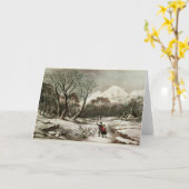 Waldland im Winter Karte (Gelbe Blume)