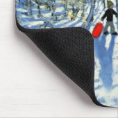 Waldland im Winter nahe Ashbourne Derbyshire Mousepad (Ecke)