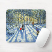 Waldland im Winter nahe Ashbourne Derbyshire Mousepad (Mit Mouse)
