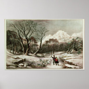 Waldland im Winter Poster