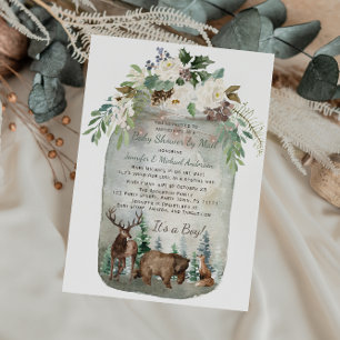 Waldland Mason Jar Kinderdusche per Post Einladung