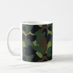 Waldland Militärische Camouflage Grünbraunes Schwa Kaffeetasse