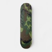 Waldland Militärische Grüne Camouflage Skateboard (Vorderseite)