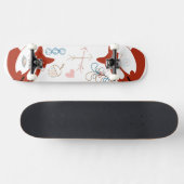 Waldland Moderne Foxenpfeile mit Leaf-Muster Skateboard (Horizontal)