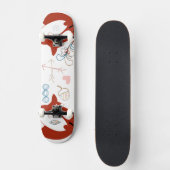 Waldland Moderne Foxenpfeile mit Leaf-Muster Skateboard (Vorderseite)