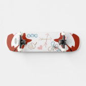 Waldland Moderne Foxenpfeile mit Leaf-Muster Skateboard (Horizontal)