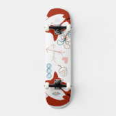 Waldland Moderne Foxenpfeile mit Leaf-Muster Skateboard (Vorderseite)