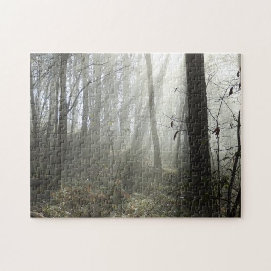 Waldland Morning Mist Foto Puzzle mit Geschenkboxe (Horizontal)