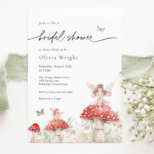 Waldland Mushroom-Brautparty Einladung