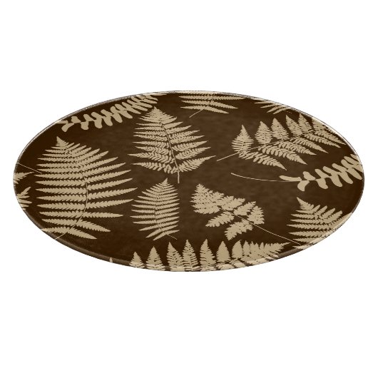 Waldland-Muster, Beige und Braun Schneidebrett (Ecke)