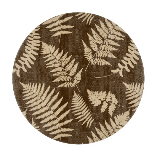 Waldland-Muster, Beige und Braun Schneidebrett (Vorderseite)