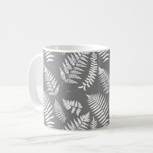 Waldland-Muster, grau/grau/weiß Kaffeetasse (Vorderseite Links)