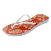 Waldland-Muster, Mandarin Orange Badesandalen (Schrägansicht)