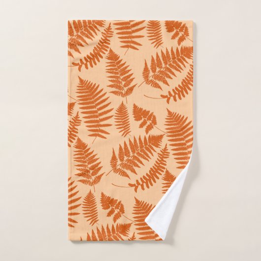 Waldland-Muster, Pastellfarben und Orange Badhandtuch Set (Handtuch)