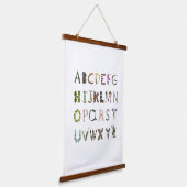 Waldland Natur Alphabet - Gender Neutral Abc Wandteppich Mit Holzrahmen (Gewinkelt)