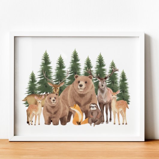 Waldland Natur Wildtiere Kinderzimmer Dekoration