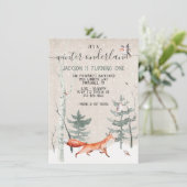 Waldland Onderland Geburtstagspartei Einladung (Stehend Vorderseite)