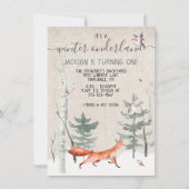 Waldland Onderland Geburtstagspartei Einladung (Vorderseite)