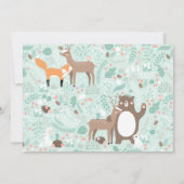 Waldland Party Einladung zum ersten Geburtstag (Rückseite)