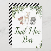 Waldland Party Zeichen - Trail Mix Bar Zeichen 12x Einladung (Vorne/Hinten)