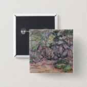 Waldland Pauls Cezanne | mit Flusssteinen, 1893 Button (Vorne & Hinten)