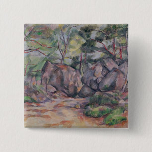 Waldland Pauls Cezanne   mit Flusssteinen, 1893 Button