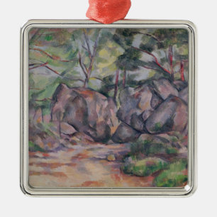 Waldland Pauls Cezanne mit Flusssteinen, 1893 Silbernes Ornament