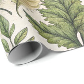 Waldland Pilze Pinecones Ferns Herbstmuster Geschenkpapier (Rolleneckpunkt)