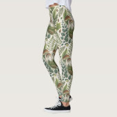 Waldland Pilze Pinecones Ferns Herbstmuster Leggings (Links)