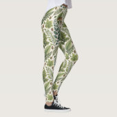 Waldland Pilze Pinecones Ferns Herbstmuster Leggings (Rechts)