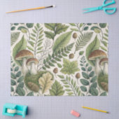 Waldland Pilze Pinecones Ferns Herbstmuster Seidenpapier (Basteln)