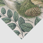 Waldland Pilze Pinecones Ferns Herbstmuster Seidenpapier (Detail)