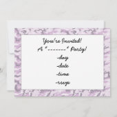 Waldland Pink/Lila Camouflage Herzstück auf der Ca Einladung (Rückseite)