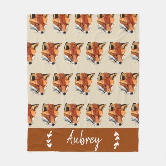 Waldland Red Fox | PERSONALISIERT Fleecedecke (Vorderseite)