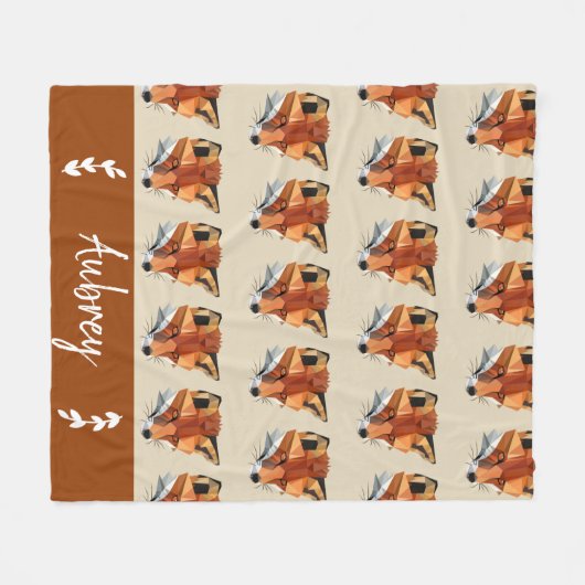 Waldland Red Fox | PERSONALISIERT Fleecedecke (Vorderseite (Horizontal))