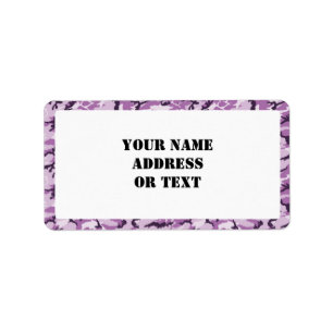 Waldland Rosa/Lila Camouflage - mit Weiß Adressaufkleber