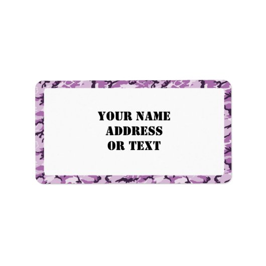 Waldland Rosa/Lila Camouflage - mit Weiß Adressaufkleber (Vorne)