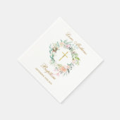 Waldland Rose Blumengarten Taufe Christening Serviette (Ecke)