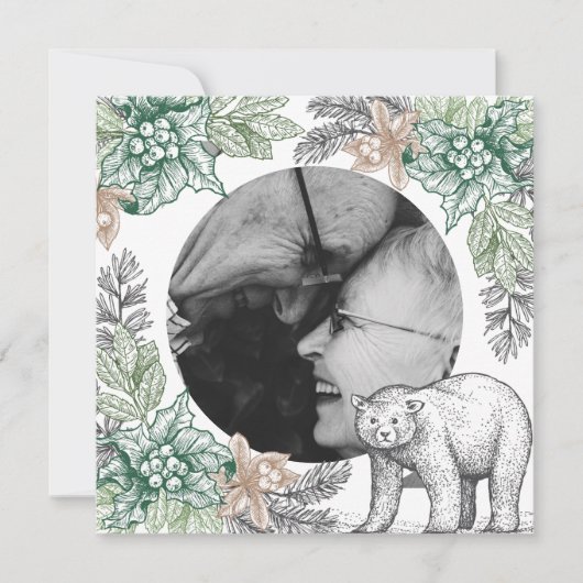 Waldland Rustikale Foliage Foto Urlaubskarte Karte (Vorderseite)