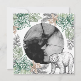 Waldland Rustikale Foliage Foto Urlaubskarte Karte