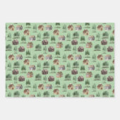 Waldland Rustikale Hütte Pine Tree Schnee Weihnach Geschenkpapier Set (Vorderseite 3)