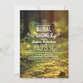 Waldland rustikale Outdoor-Brautparty lädt ein Einladung (Vorderseite)