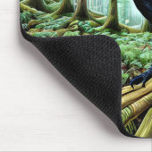 Waldland Rustikaler schwarzer Rabe Mousepad (Ecke)