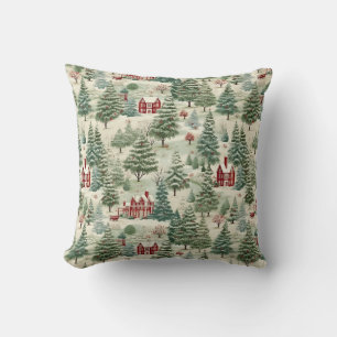 Waldland-Rustikales-Land-Weihnachten-Cute-Cozy Kissen